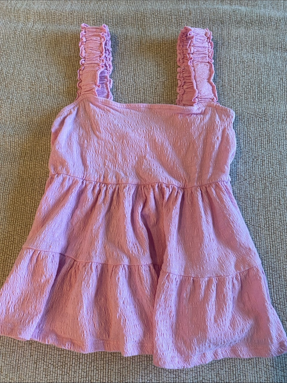 Altar'd State Dusty Pink Textured Babydoll Top